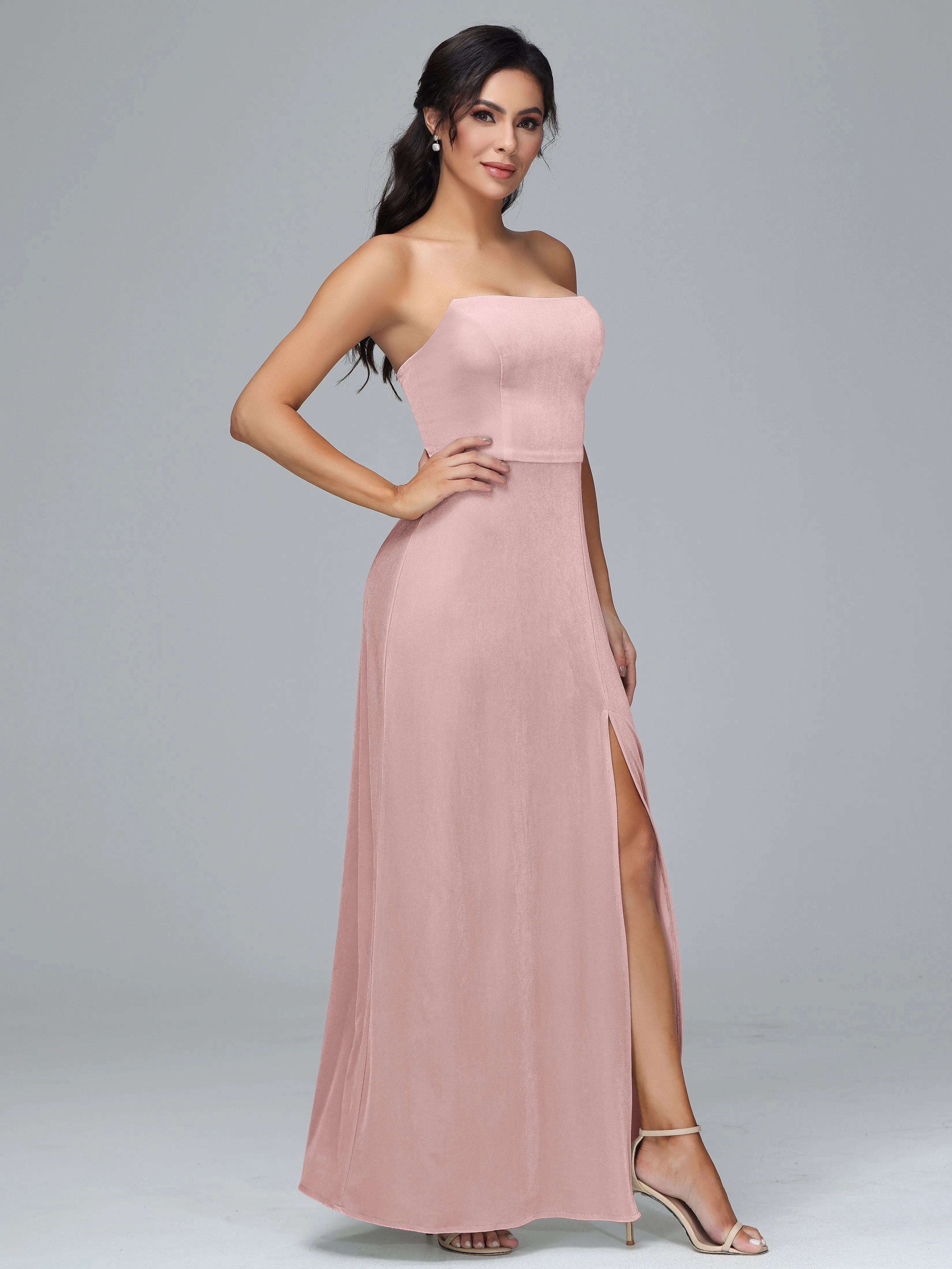 Strapless Backless Plus Size Bridesmaid Dresses