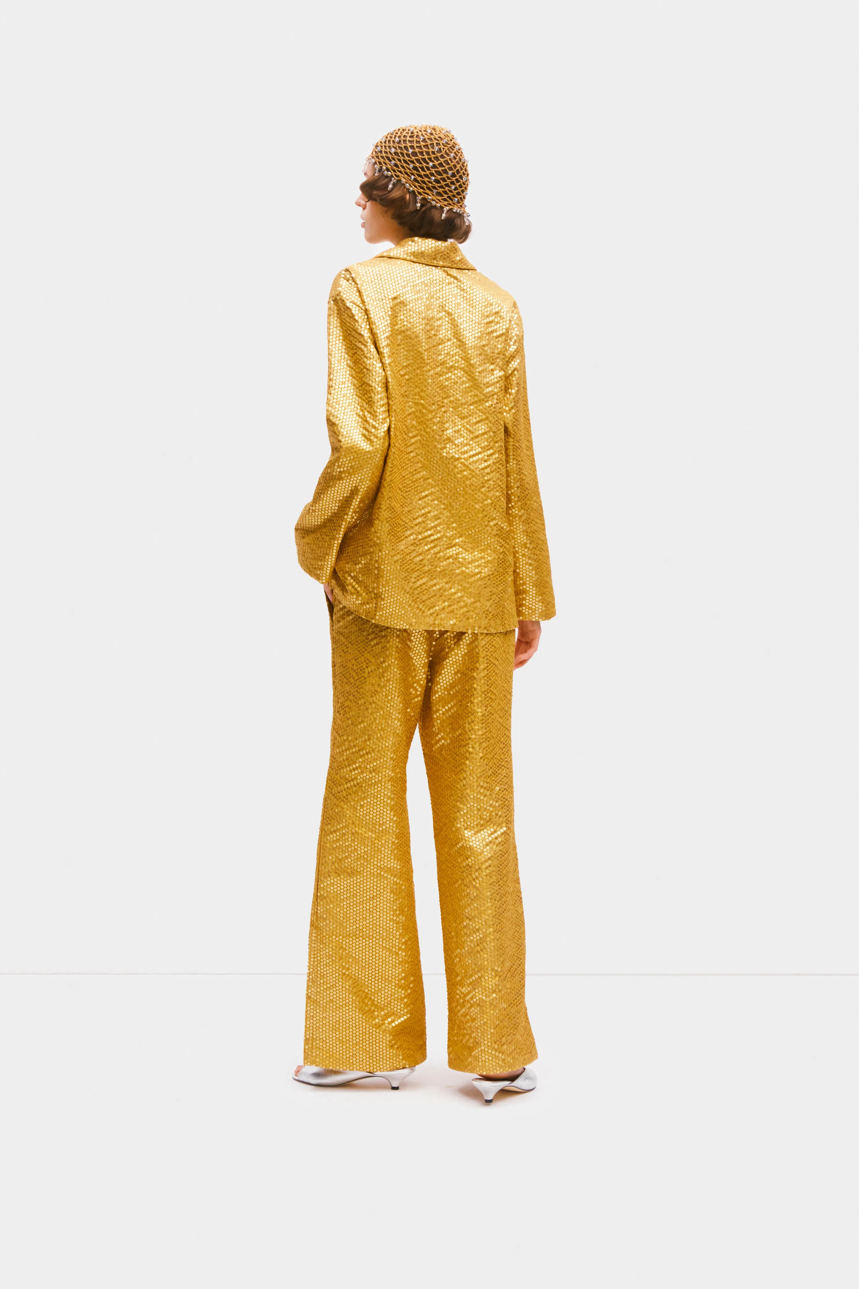 Supernova Sequined Shirt in Gold