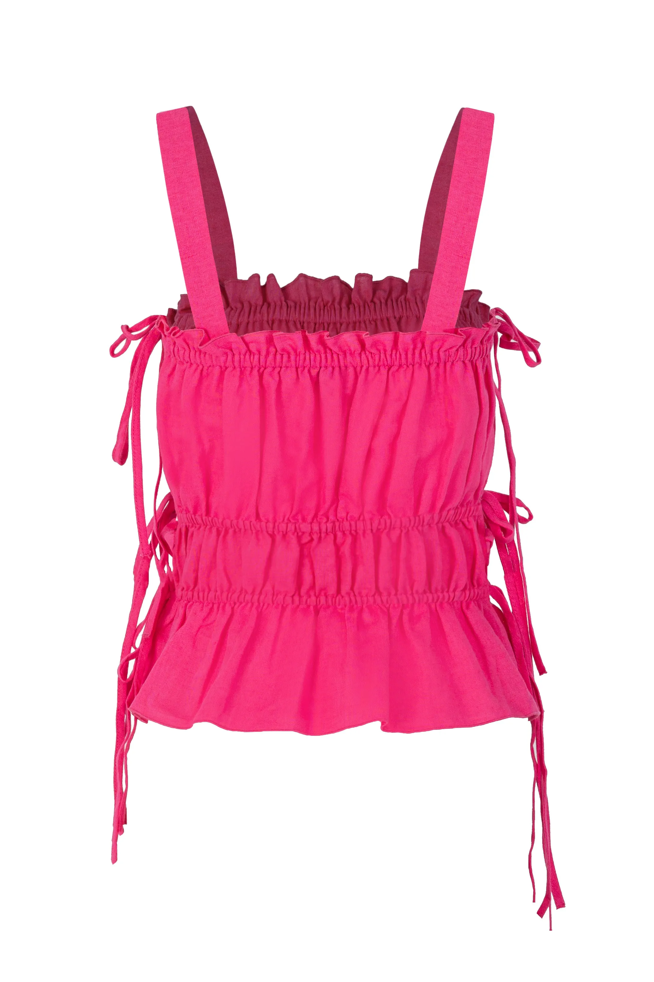 Tie-detailed top in Hot Pink