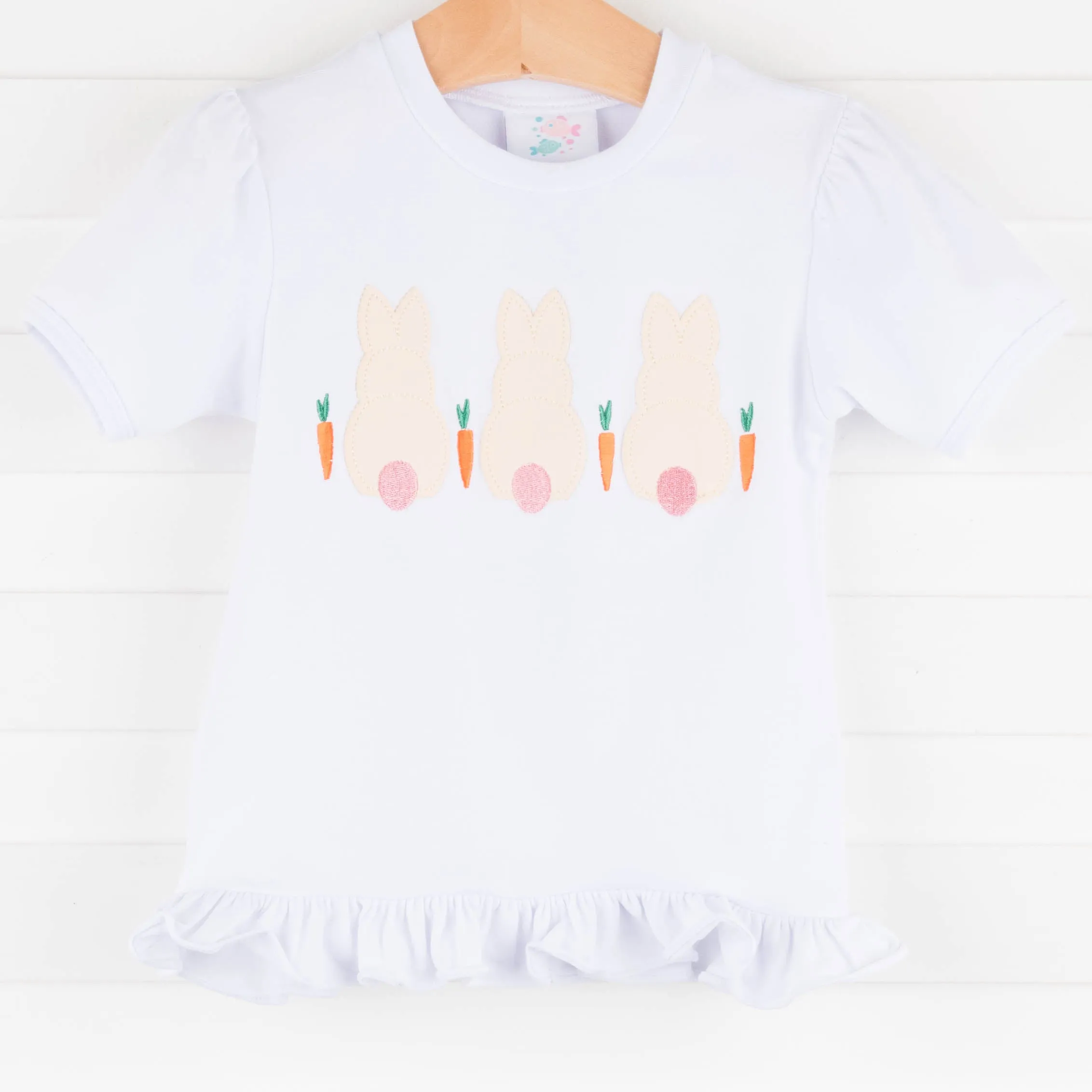 Too Cute Tails Ruffle Top, White