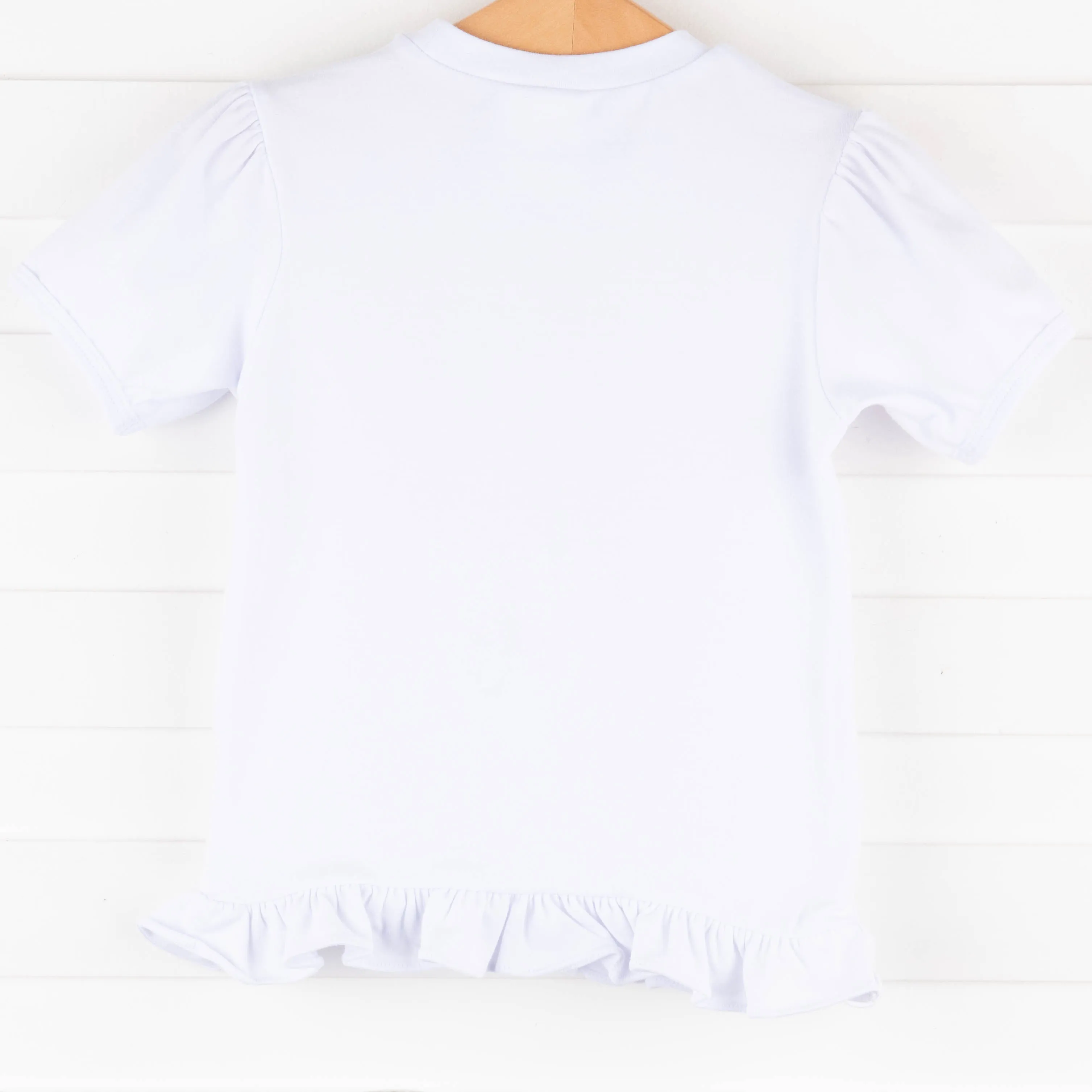 Too Cute Tails Ruffle Top, White