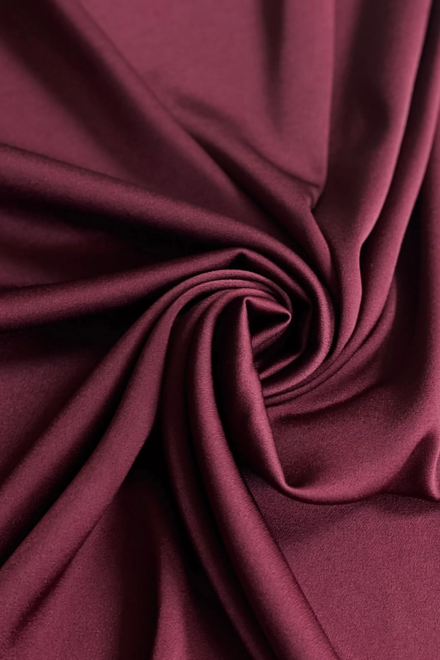 Triacetate Satin Backed Crepe in Wine