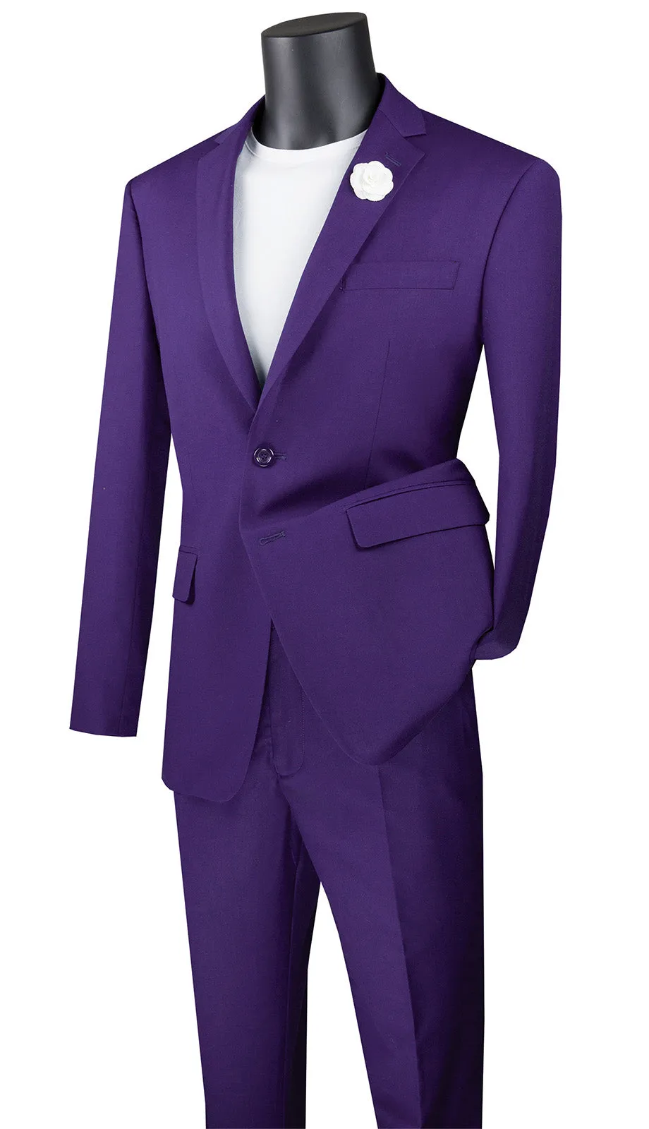 Vinci SC900-12-PUR Mens Suit