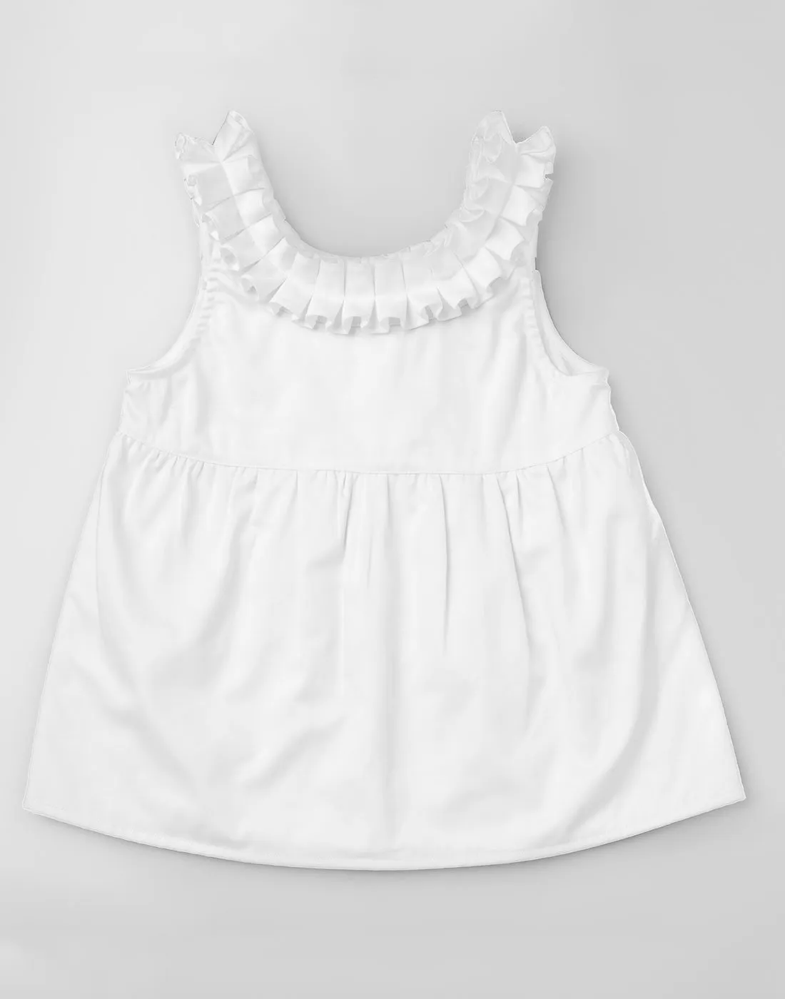 White Ruffle Top