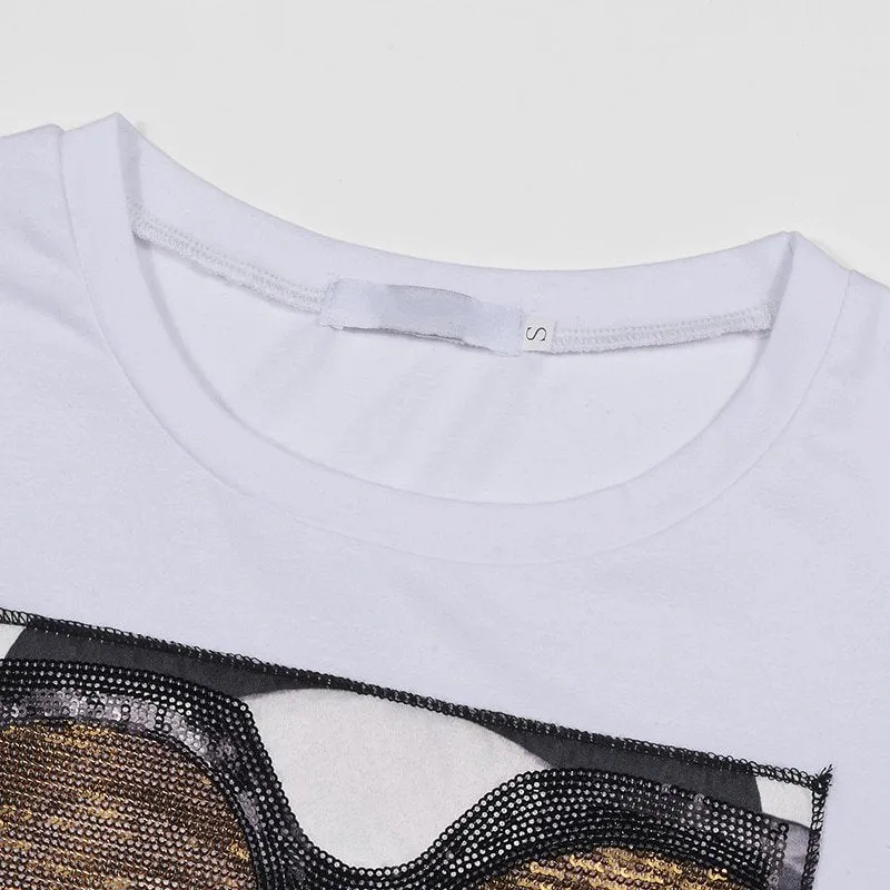 Women's Summer Casual Sequined T-Shirt