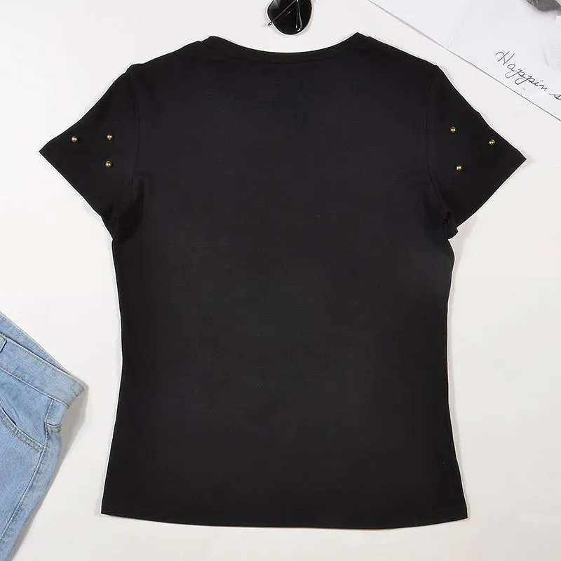 Women's Summer Casual Sequined T-Shirt