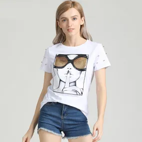 Women's Summer Casual Sequined T-Shirt